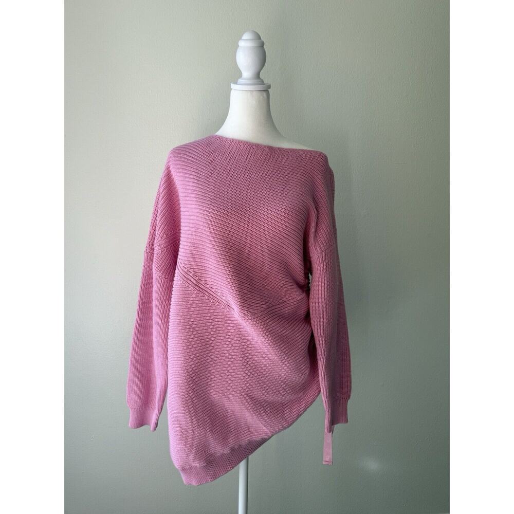 Pinko Cadiz Sweater 095 Rosa Begonia Pink Size L 1G16YG Y7ZM Cadiz‎ NWT